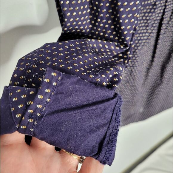 ANTHROPOLOGIE Maeve shirt Aled button up navy blue tunic XS‎ - Picture 4 of 9